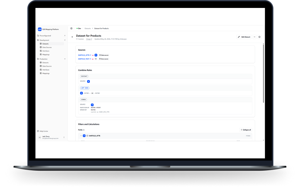 S2X dashboard
