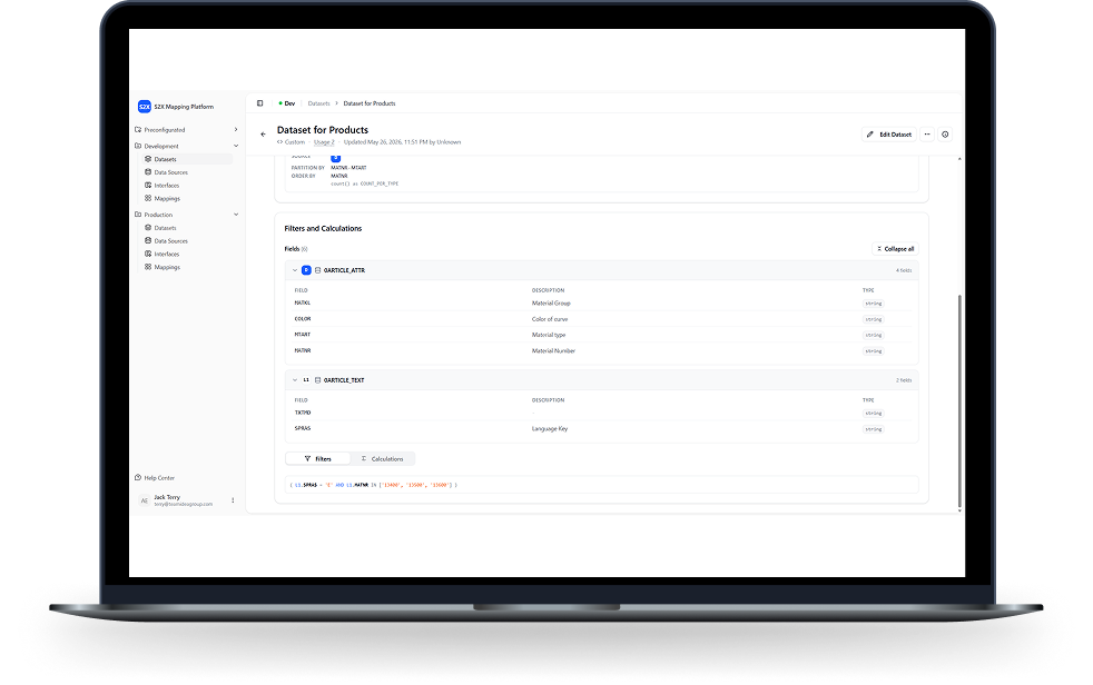 S2X dashboard