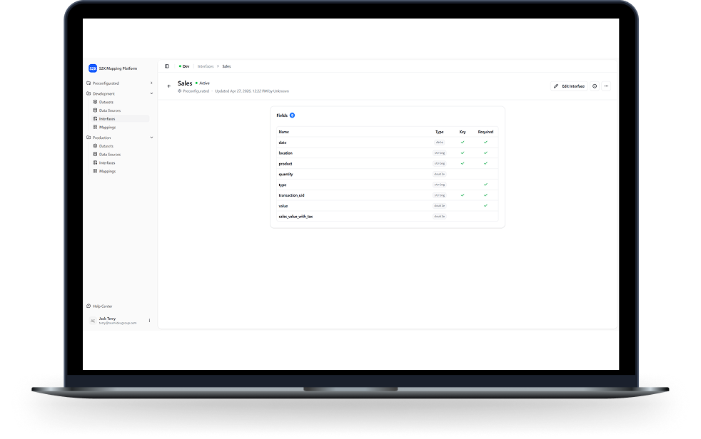 S2X dashboard