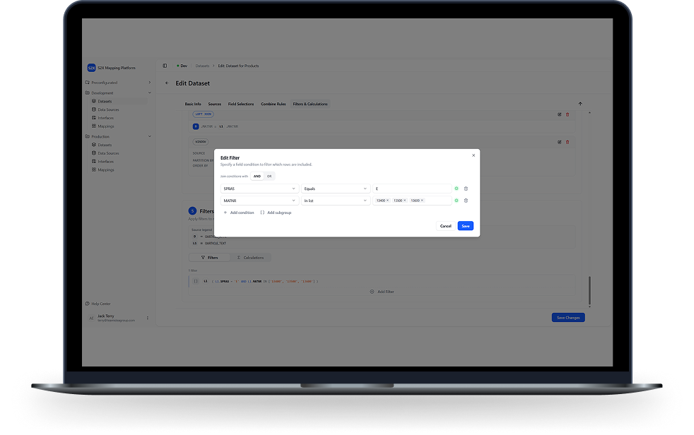 S2X dashboard